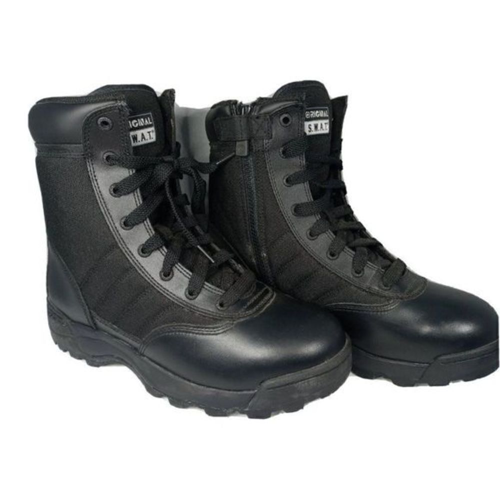 Mens original SWAT tactical boots black US‎ Size 11w classic 6” wide #115101